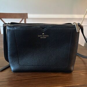 Kate Spade Black Pebbled Leather Shoulder Bag